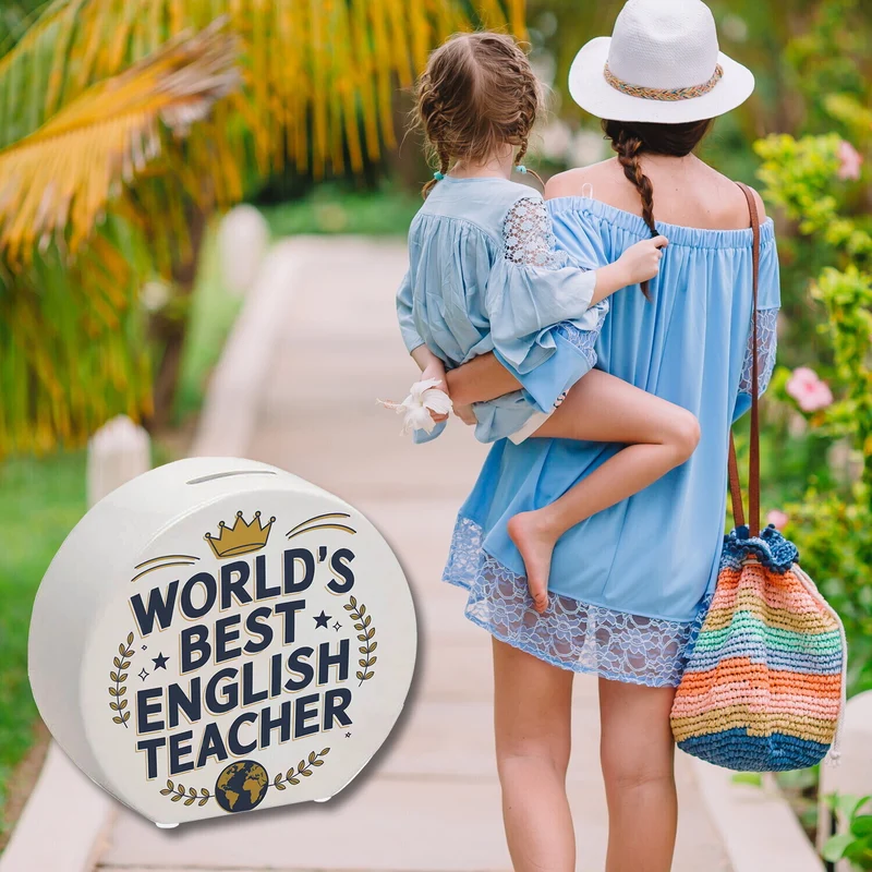 World´s best english teacher Spardose für Englischlehrer mit Spruch
