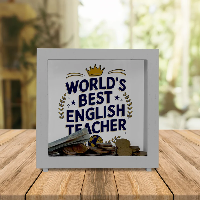 World´s best english teacher Spardose für Englischlehrer mit Spruch