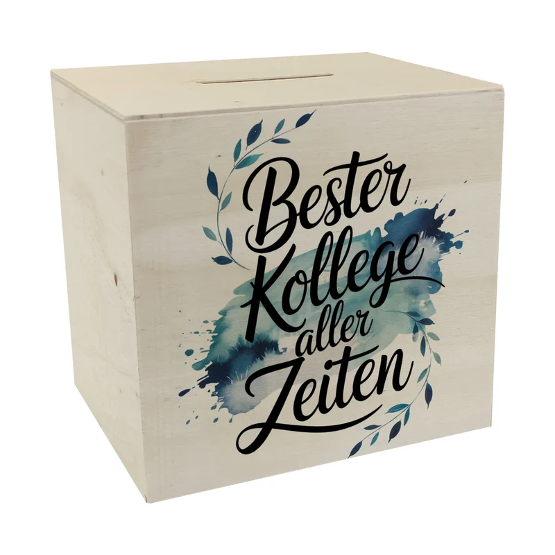 Bester Kollege aller Zeiten Spardose Aquarelles Blattmuster