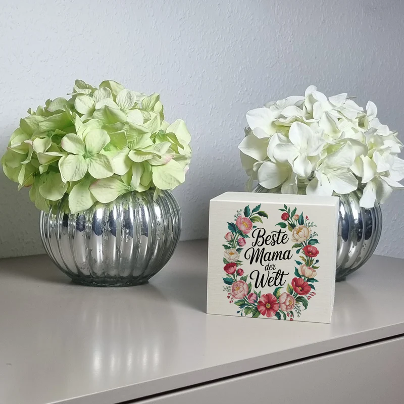 Beste Mama der Welt Spardose Blumenkranz