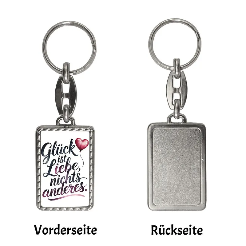 Glück ist Liebe Schlüsselanhänger Herz Luftballon