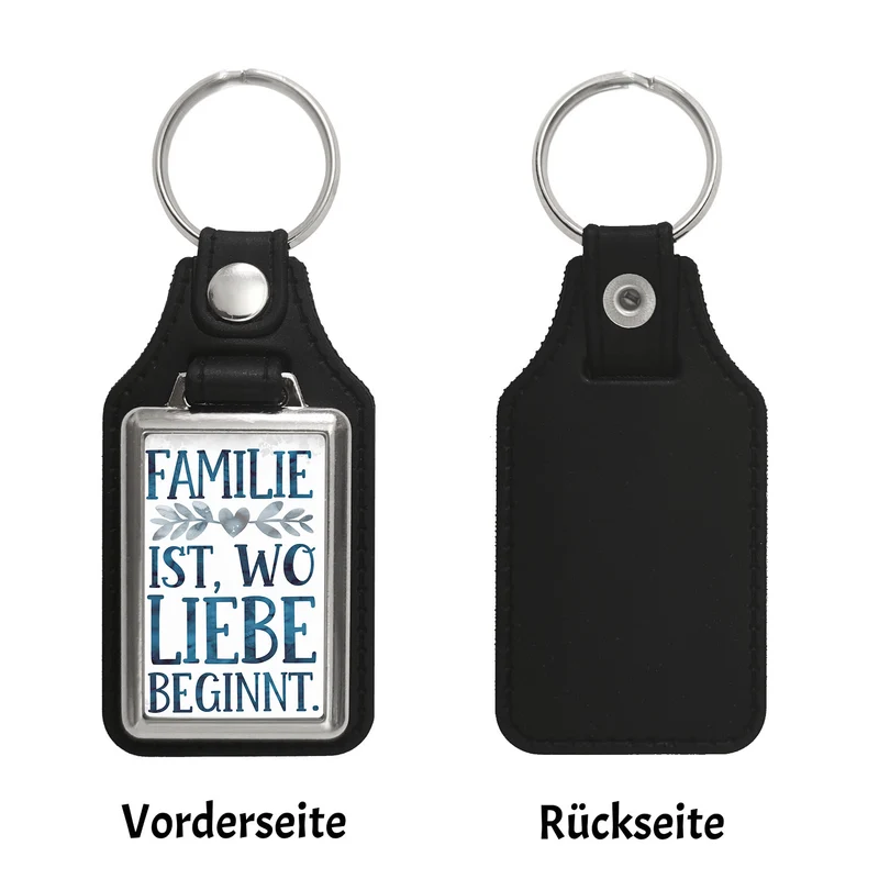 Familie ist, wo Liebe beginnt Schlüsselanhänger