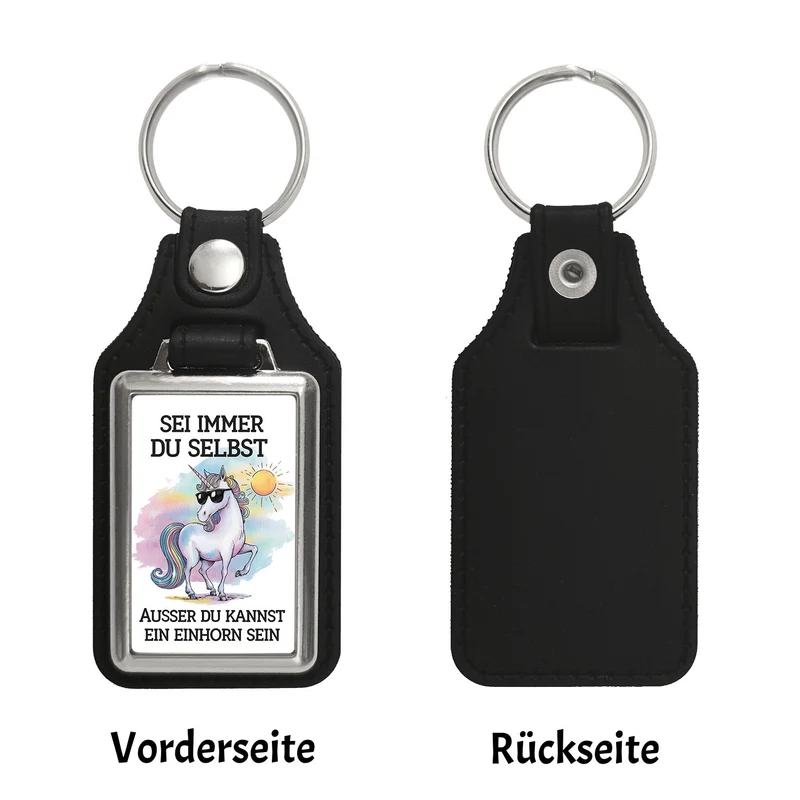 Einhorn mit Sonnenbrille Schlüsselanhänger Sei ein Einhorn