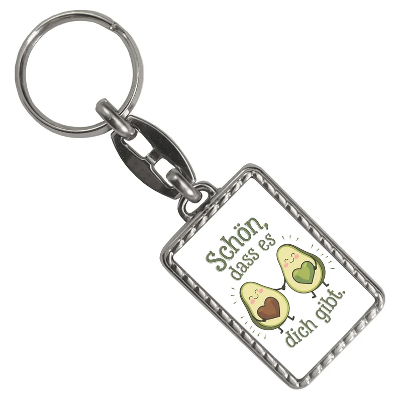 Avocado Herzkerne Schlüsselanhänger Schön dass es Dich gibt