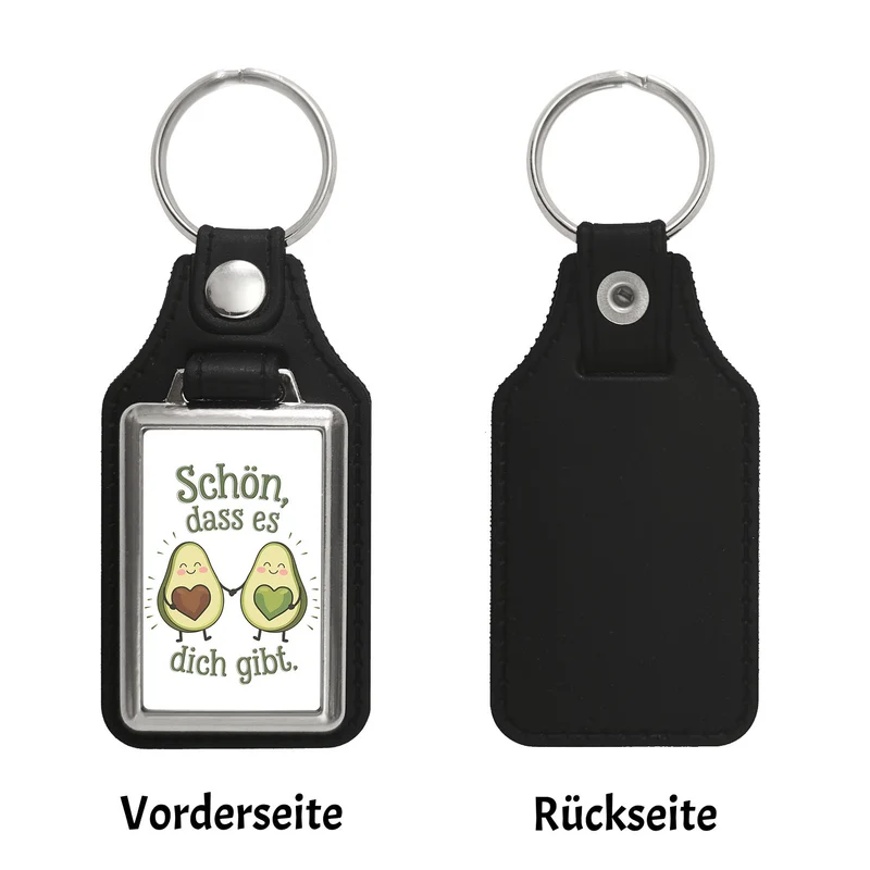 Avocado Herzkerne Schlüsselanhänger Schön dass es Dich gibt
