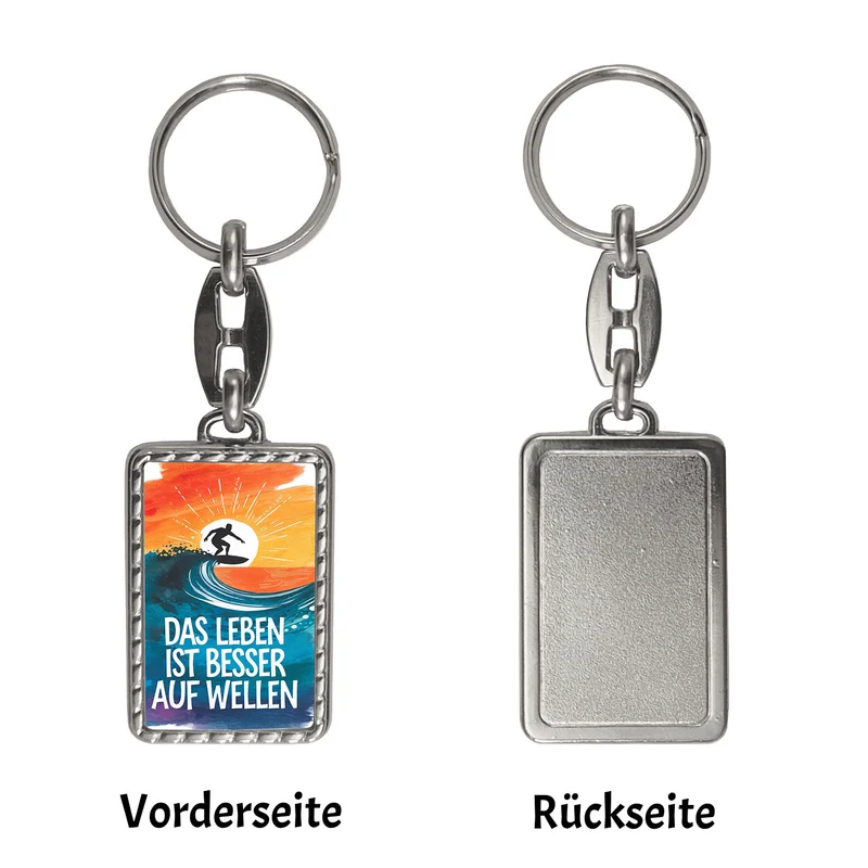 Surfer auf Welle Besser auf Wellen Schlüsselanhänger