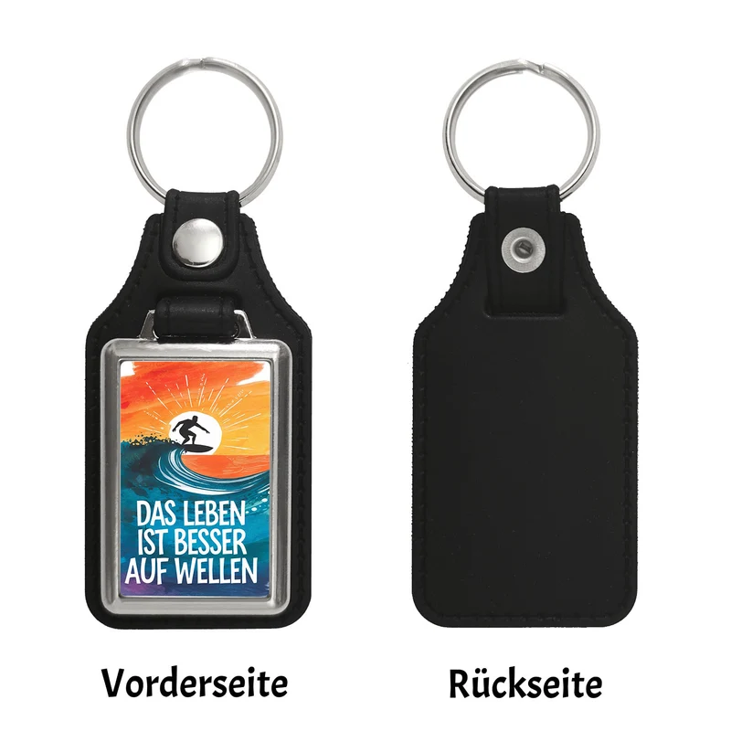 Surfer auf Welle Besser auf Wellen Schlüsselanhänger