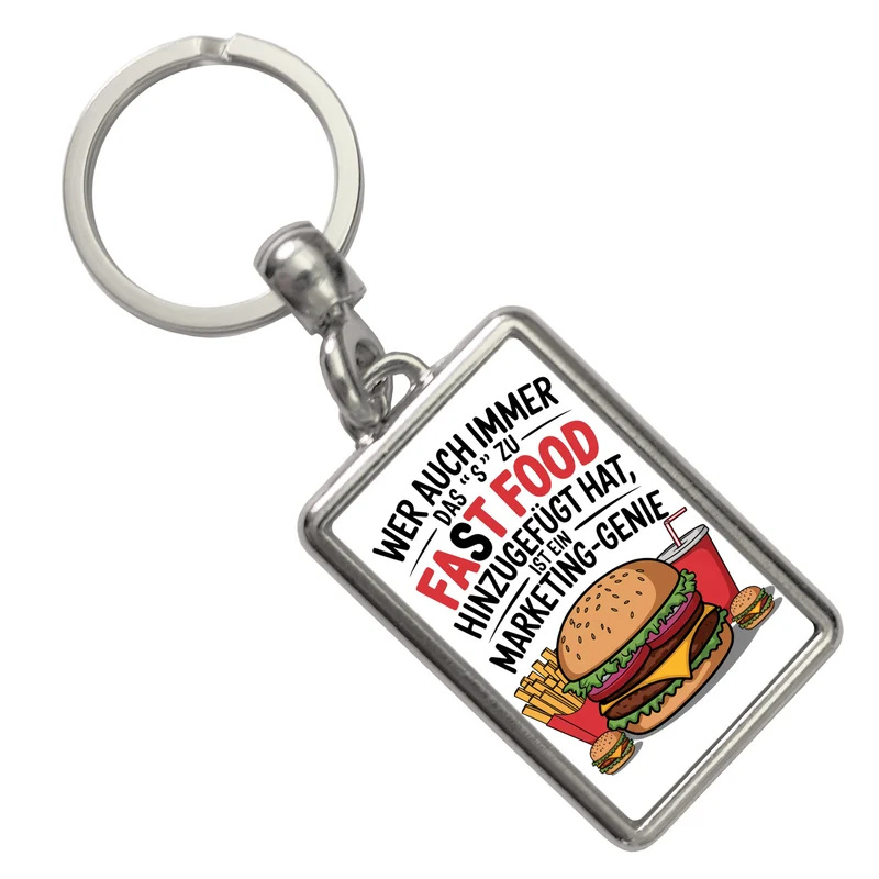 Fast Food - FAT FOOD Schlüsselanhänger für Burger Fans