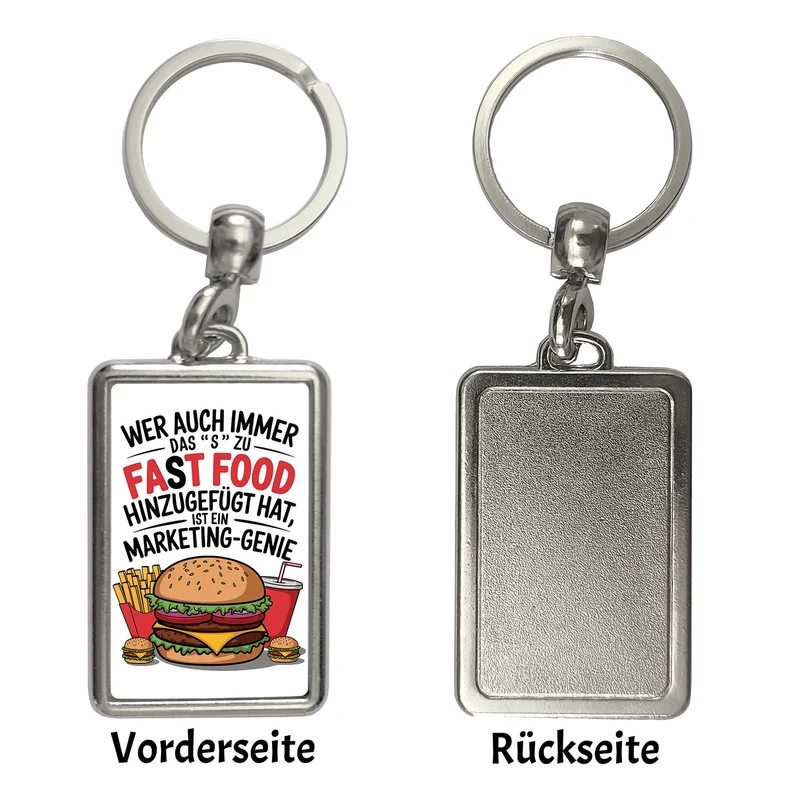 Fast Food - FAT FOOD Schlüsselanhänger für Burger Fans