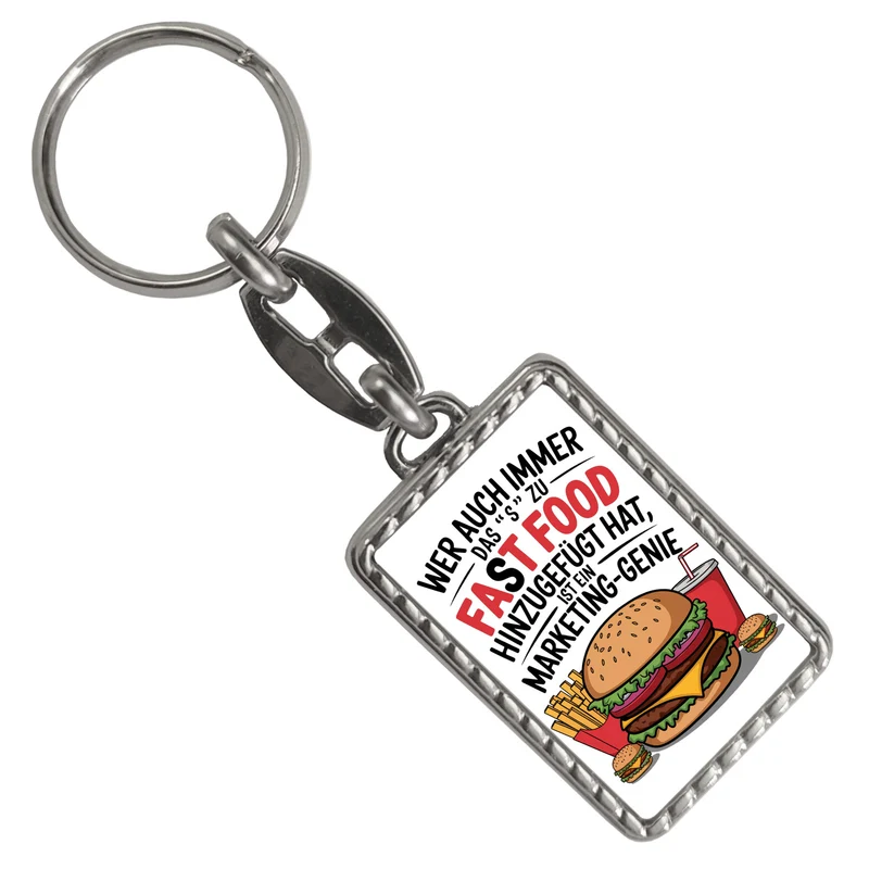 Fast Food - FAT FOOD Schlüsselanhänger für Burger Fans