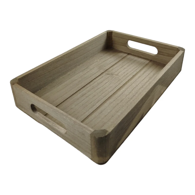 Serviertablett Holzdeko - Dekotablett aus Holz