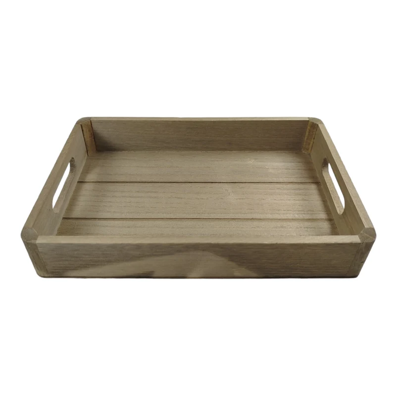 Serviertablett Holzdeko - Dekotablett aus Holz