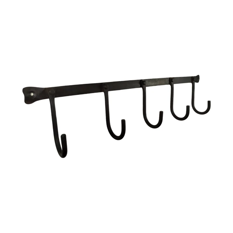 Vintage Kleiderhaken aus Metall Industrial Deko Garderobenhaken mit 5 Haken