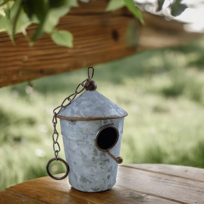 Kleiner Nistkasten für Vögel Vogelhaus aus Zink für Draußen
