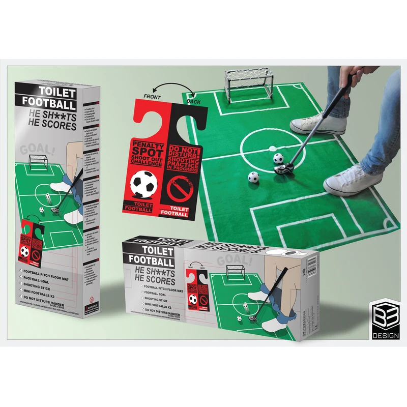 Fußball Toilettenspiel für das Badezimmer - für große Geschäfte wie ein Profi!