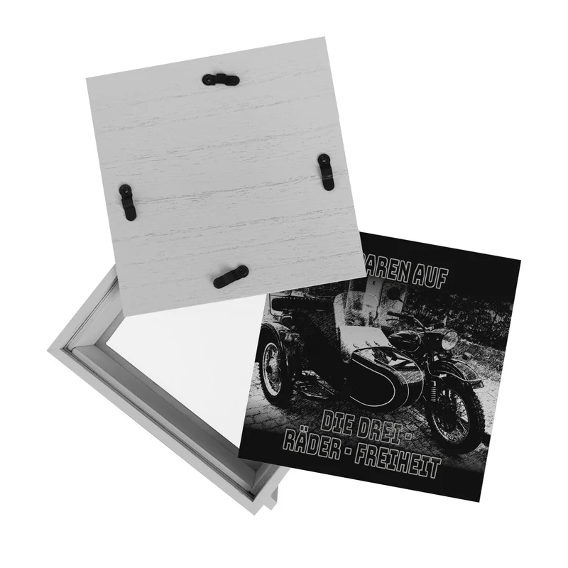 Oldtimermotorrad mit Beiwagen Spardose mit Spruch: Sparen auf die drei Räder Freiheit