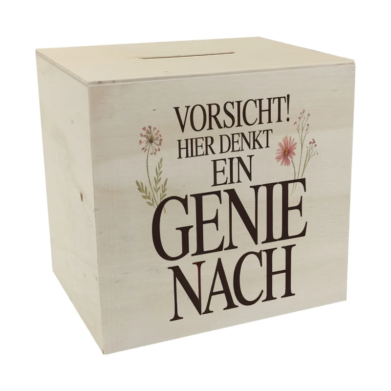 Vorsicht Genie am Werk Spardose