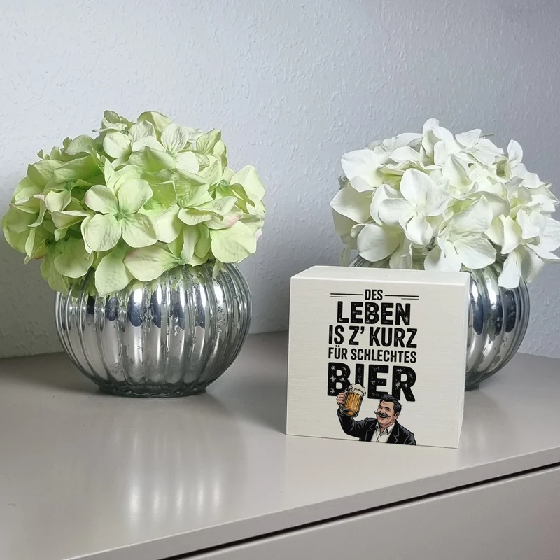 Leben zu kurz für schlechtes Bier Spardose Mann mit Bierkrug