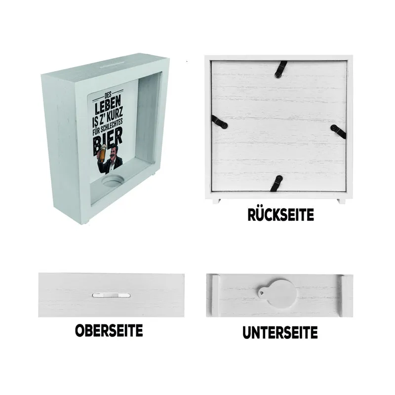 Leben zu kurz für schlechtes Bier Spardose Mann mit Bierkrug