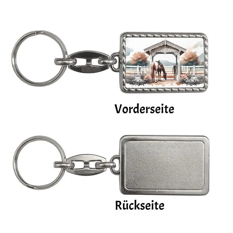 Geschecktes Westernpferd Schlüsselanhänger