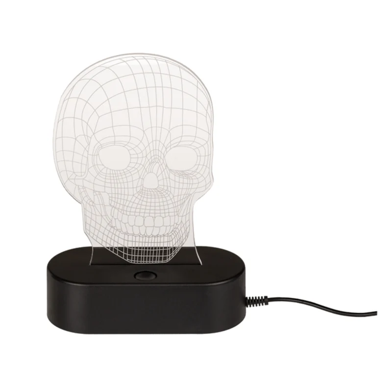Totenkopf Dekolampe mit Farbwechsel und USB-Kabel