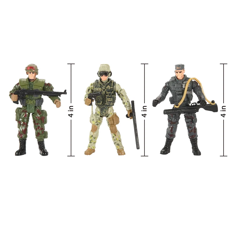 Military Toy Soldiers Playset, 16 Pcs