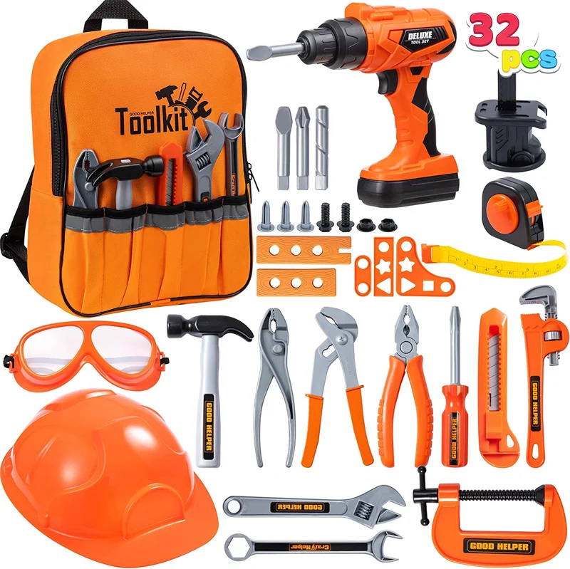 Kids Construction Tool Toy Set,32 Piece