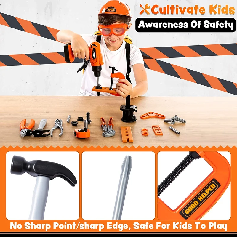 Kids Construction Tool Toy Set,32 Piece