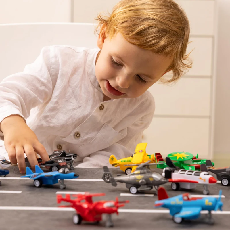 Pull Back Aircraft Toy Set, 16Pcs