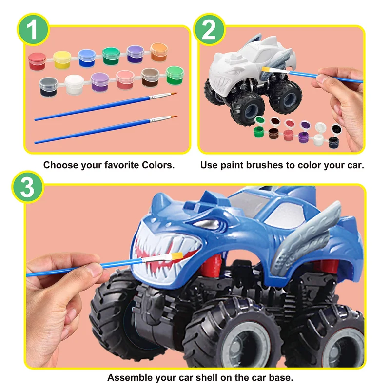 Craft Kit Build & Paint Your Own Monster Car