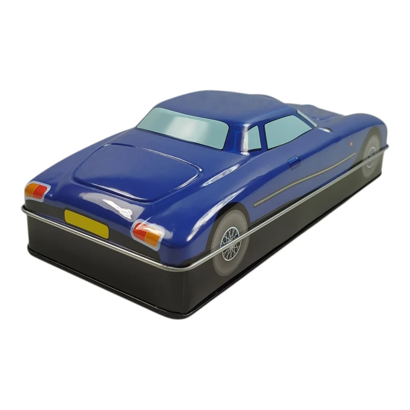 Retro Oldtimer Auto Metalldose in blau