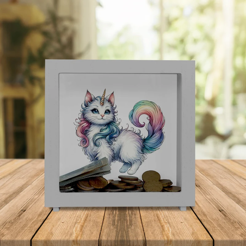 Einhorn-Katze Spardose