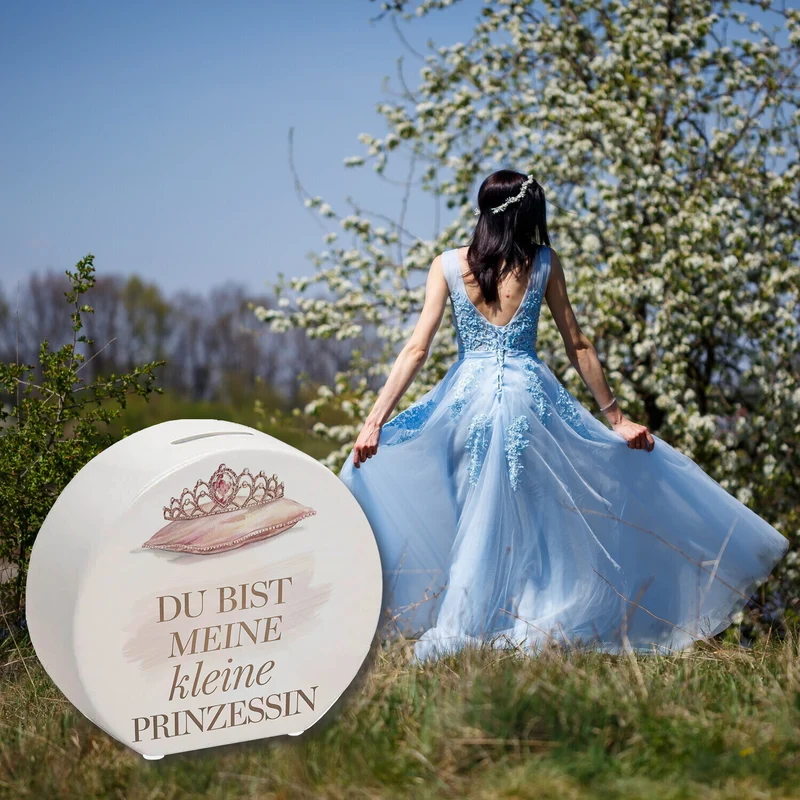 Meine kleine Prinzessin Spardose Tiara auf Kissen