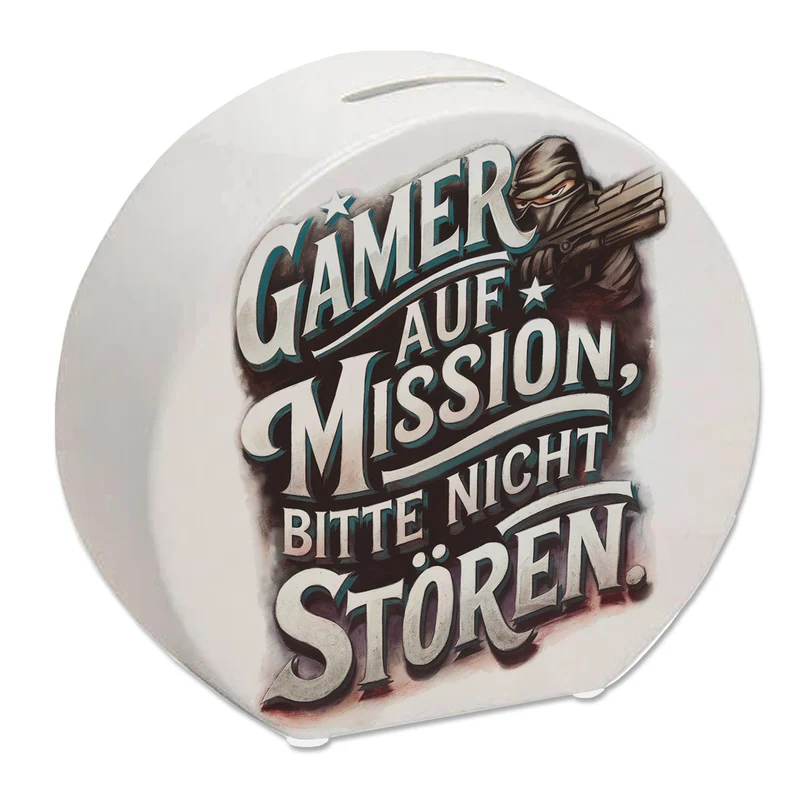 Gamer auf Mission Spardose Bitte nicht stören