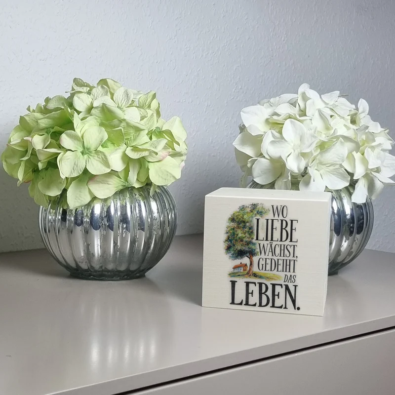 Wo Liebe wächst Spardose Blühender Baum