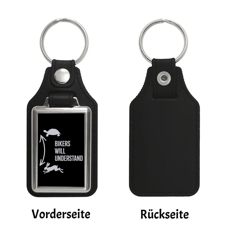 Bikers will understand Schlüsselanhänger mit Hase und Schildkröte für Motorradfahrer