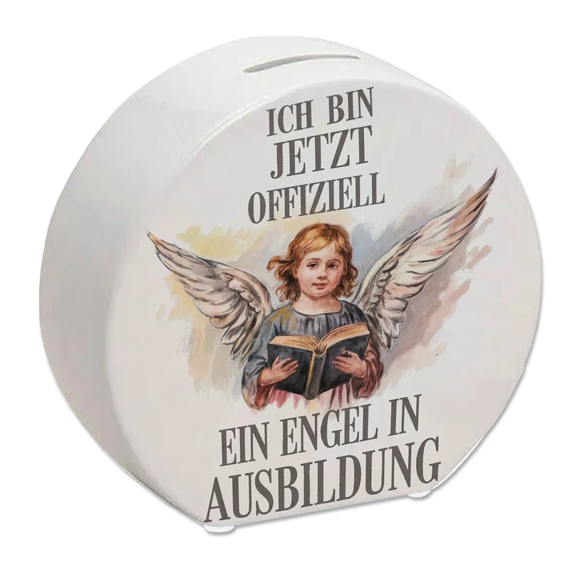 Engel in Ausbildung Spardose - Kind mit Engelsflügeln