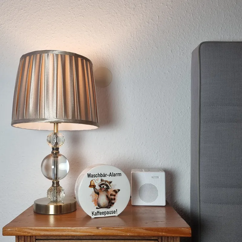Waschbär mit Glocke - Kaffeepause Spardose