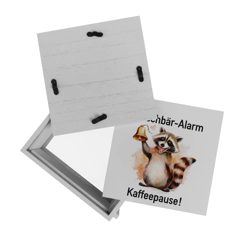 Waschbär mit Glocke - Kaffeepause Spardose