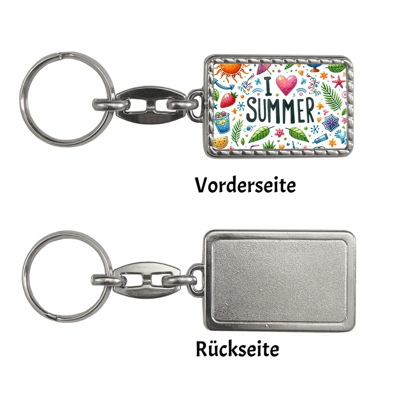Sommer Schlüsselanhänger mit Spruch I love summer