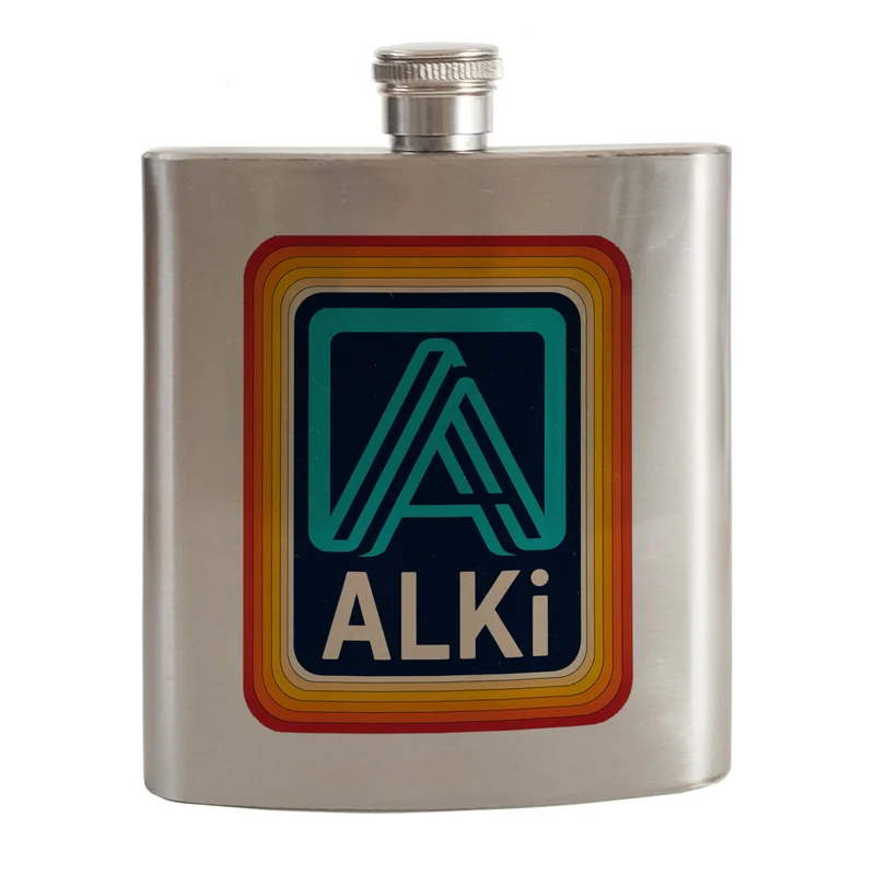 Retro Discounter ALKI Flachmann für Designliebhaber