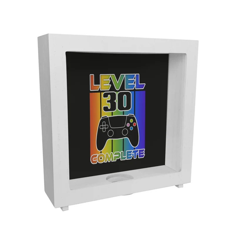 30. Geburtstag Gamer Spardose mit Spruch Level 30 complete