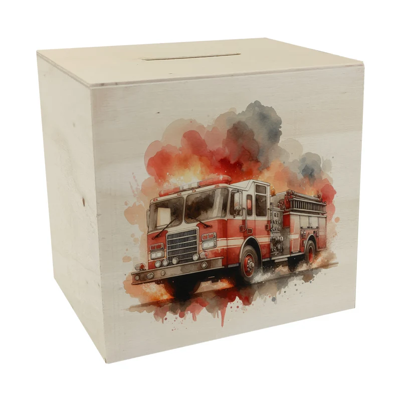 Feuerwehrfahrzeug Spardose