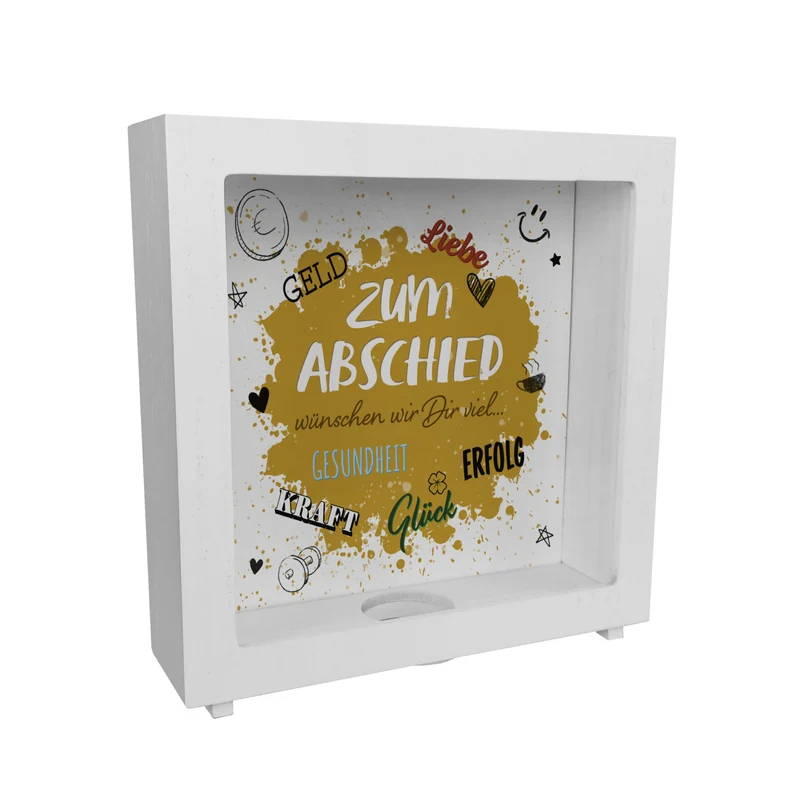 Zum Abschied Wünsche Spardose