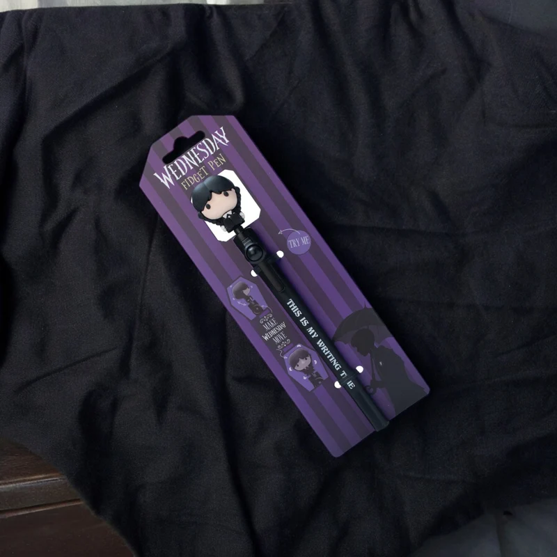 Wednesday Addams Fidget Kugelschreiber mit abnhembarer Figur