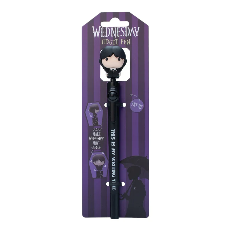 Wednesday Addams Fidget Kugelschreiber mit abnhembarer Figur