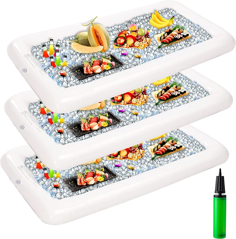 Sloosh - Inflatable Serving Bars With Drain Plug, 3 Sets