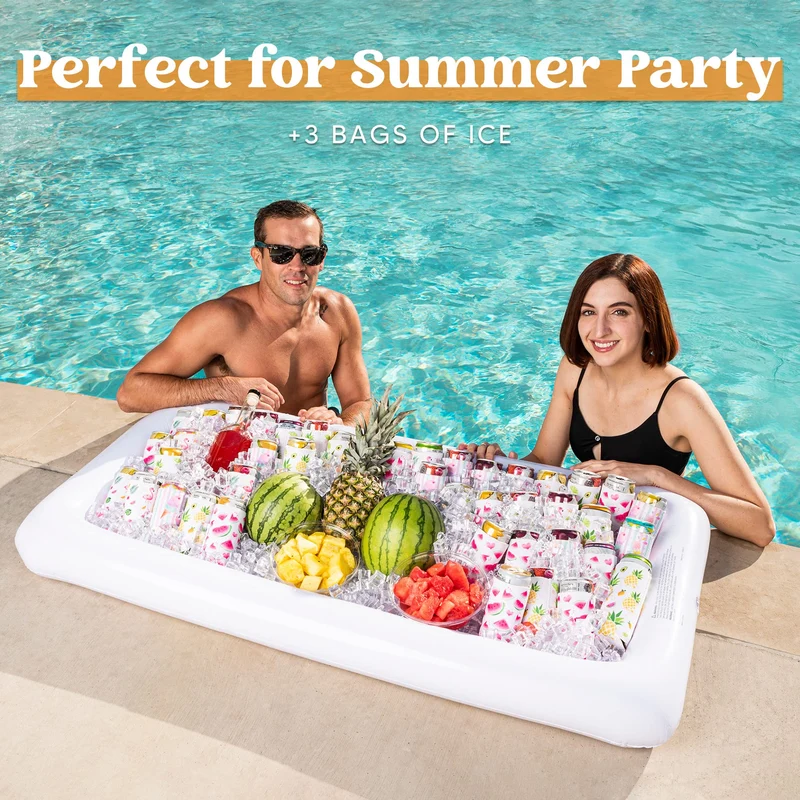 Sloosh - Inflatable Serving Bars With Drain Plug, 3 Sets