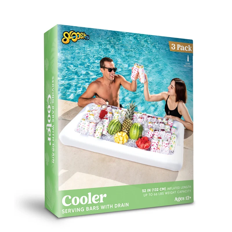 Sloosh - Inflatable Serving Bars With Drain Plug, 3 Sets