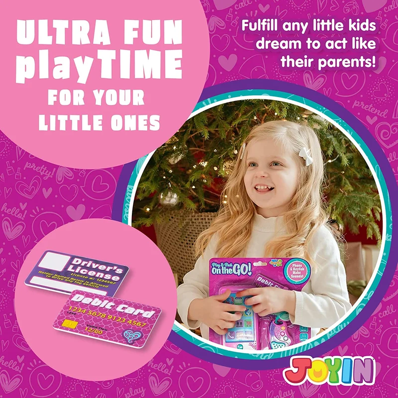 Play Smart Phone, Key Toy And Credit Cards Set